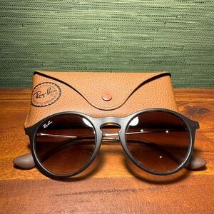 Ray-Ban Brown Round Sunglasses